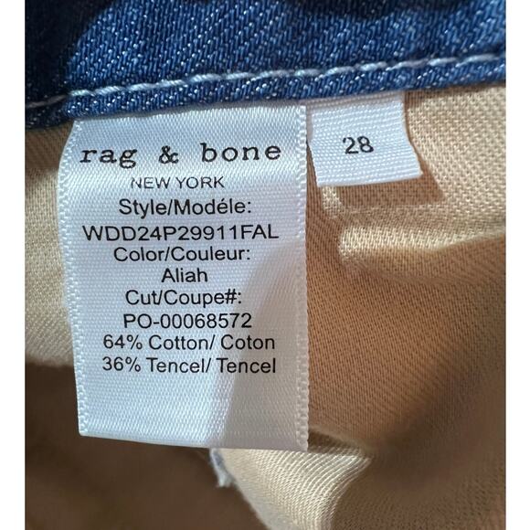 RAG & BONE WMNS 28 FEATHERWEIGHT ARIANNA CROPPED PALAZZO BLUE WIDE LEG JEANS NEW - Picture 12 of 14